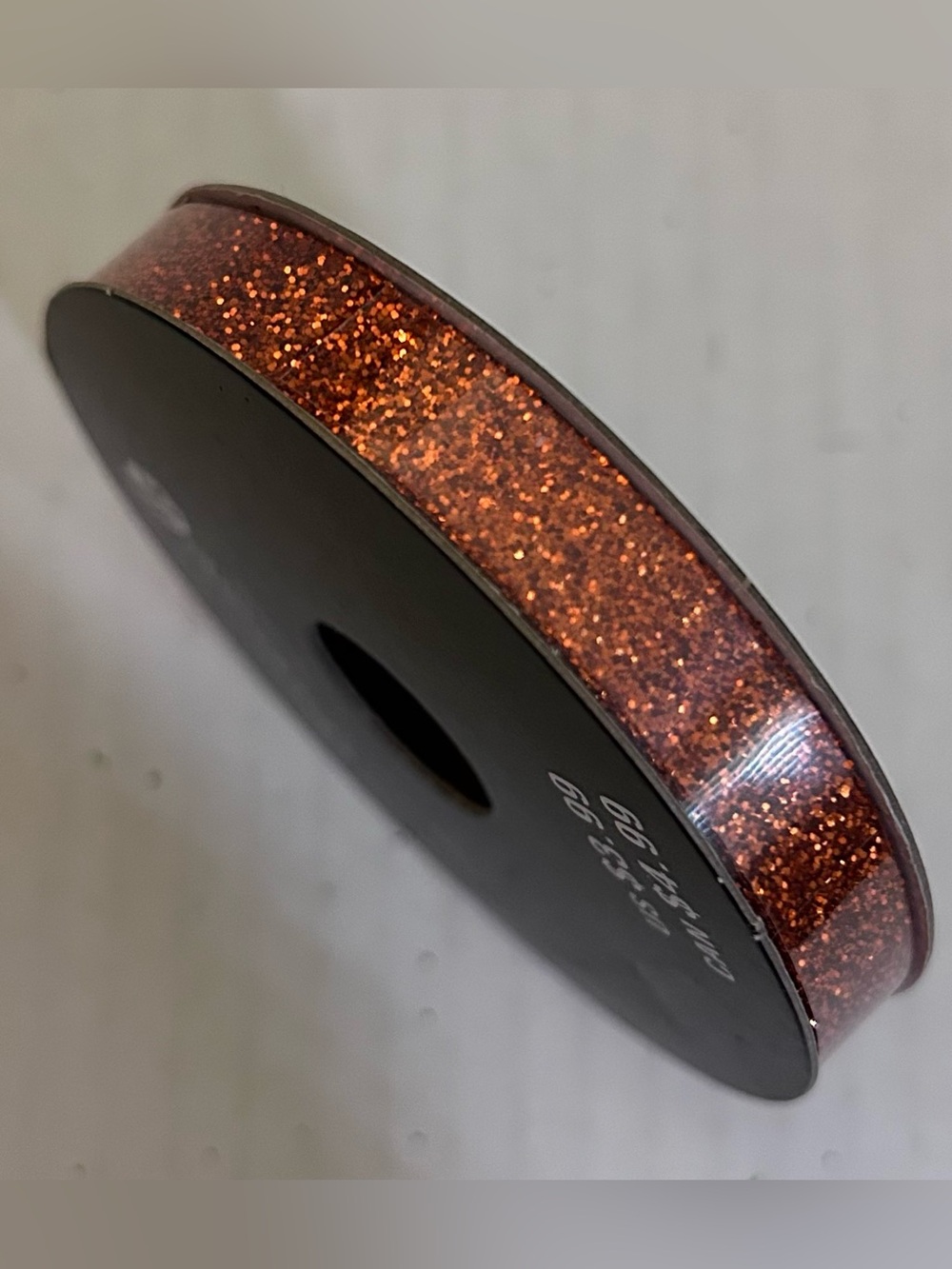 Celebrate It Copper Glitter Ribbon Roll 3/8”
